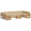 vidaXL Set di divani da esterno 11 pz Bianco e Beige Poliestere