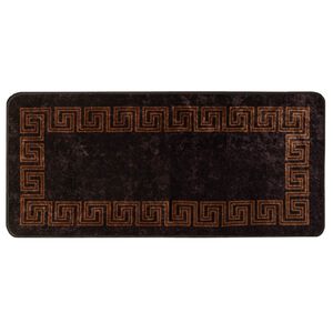 vidaXL Runner Tappeto MARSA Nero 50 x 100 cm Poliestere e PVC