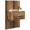 vidaXL Armadio da Notte 2 pcs Legno vecchio 50 x 32,5 x 80cm