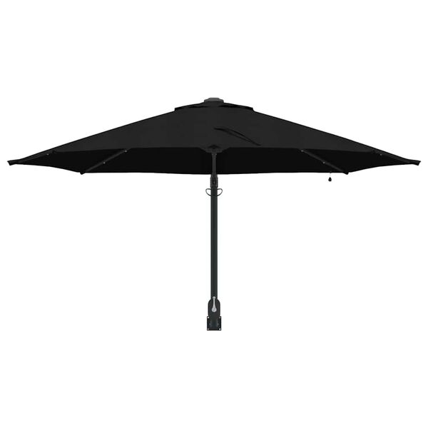 vidaXL Ombrello da giardino Nero 248 x 248 x 148 cm