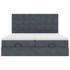 vidaXL Struttura Letto Pouf con Materassi 180x200 cm Velluto