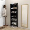 vidaXL Scarpiere a Muro 2 pz Nere 60x18x90 cm in Legno Multistrato