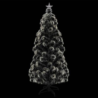 vidaXL Albero di Natale Preilluminato con Supporto 180 cm Fibra Ottica