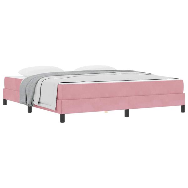 vidaXL Letto a molle con materasso Rosa 180 x 220 cm Tessuto