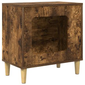 vidaXL Casa per Gatti Rovere fum&eacute; 51 x 30 x 52 cm Legno multistrato