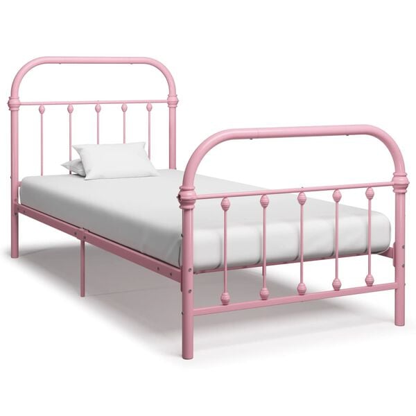 vidaXL Giroletto Rosa in Metallo 100x200 cm