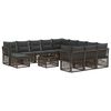 vidaXL Set Divano da Giardino 13 pcs Grigio polyrattan