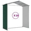 vidaXL Capanno da Giardino Verde 191x895x198 cm in Acciaio Zincato