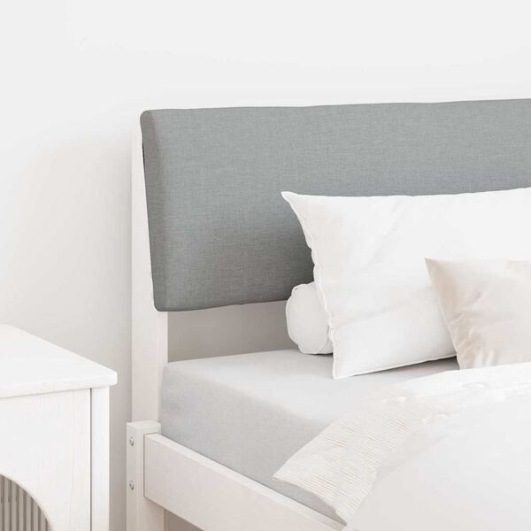 vidaXL Testiera imbottita Grigio chiaro 90 cm Pino massello
