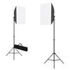 vidaXL Luci Professionali da Studio 2 pz 40x60 cm in Acciaio Nero