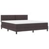 vidaXL Letto a molle con materasso Marrone Scuro 180 x 200 cm Tessuto