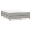 vidaXL Giroletto a Molle con Materasso Grigio Chiaro 140x200cm Tessuto