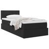 vidaXL Letto con Contenitore con materasso Nero 100 x 200 cm Velluto