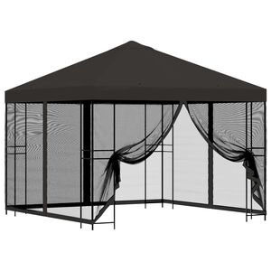 vidaXL Gazebo da giardino con pareti laterali 3 x 3 m Antracite