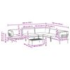 vidaXL Set di divani con cuscino 6 pcs Talpa Legno di Acacia Massello