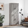 vidaXL Credenza Grigio Sonoma 69,5x34x180 cm in Legno Multistrato