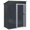 vidaXL Casette da giardino Antracite 137 x 81 x 180 cm Metallo