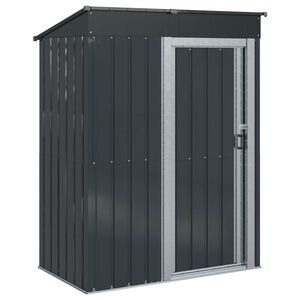 vidaXL Casette da giardino Antracite 137 x 81 x 180 cm Metallo
