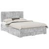 vidaXL Struttura del letto con cassetto Grigio cemento 150 x 200 cm