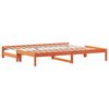 vidaXL Divano con Letto Estraibile Marrone Cera 80x200cm Massello Pino
