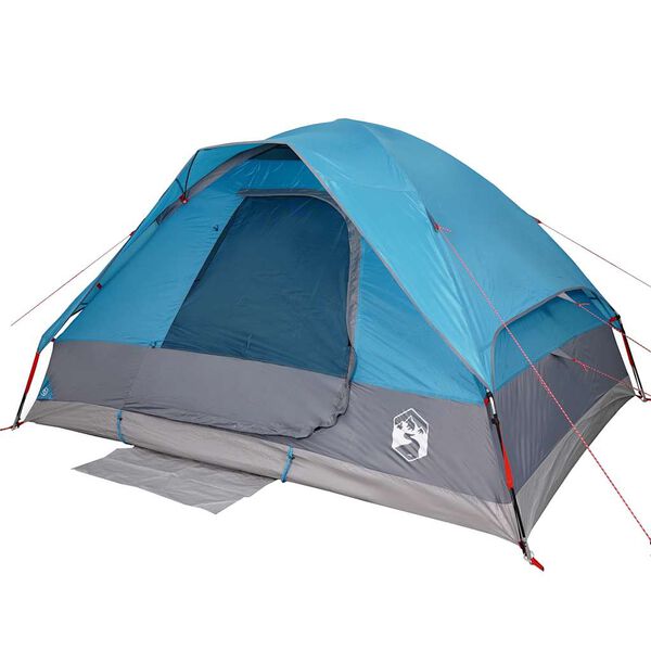 vidaXL Tenda da Campeggio a Cupola per 2 Persone Blu Impermeabile