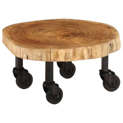 vidaXL Tavolino da Salotto in Legno Massello di Acacia 60x55x25 cm