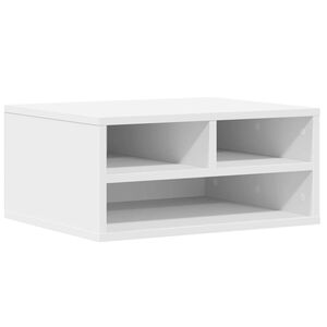 vidaXL Supporto per Stampante Bianco 49x40x22,5 cm Legno Multistrato