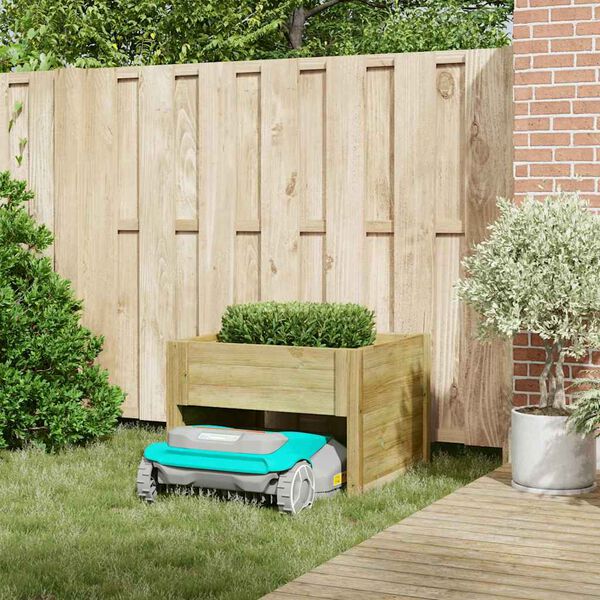 vidaXL Garage per robot tagliaerba Marrone 73 x 67 x 56 cm