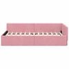 vidaXL Cornice del letto ad angolo Rosa 90 cm x 190 cm Velluto
