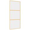 vidaXL Porta Scorrevole Dorata 90x205 Vetro Trasparente ESG Alluminio