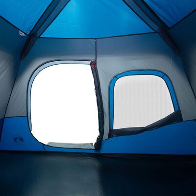 vidaXL Tenda Campeggio 6 Persone Blu Rilascio Rapido Impermeabile