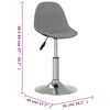 vidaXL Sedie da Pranzo Girevoli 2 pz Grigio Chiaro in Tessuto