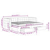 vidaXL Divano Letto Estraibile Cassetti Grigio Chiaro 80x200cm Velluto