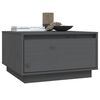 vidaXL Tavolino da Salotto Grigio 55x56x32 cm Legno Massello di Pino