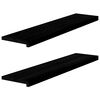 vidaXL Gradini 2 pz Marrone-nero 110x25x2 cm Legno Massello Rovere