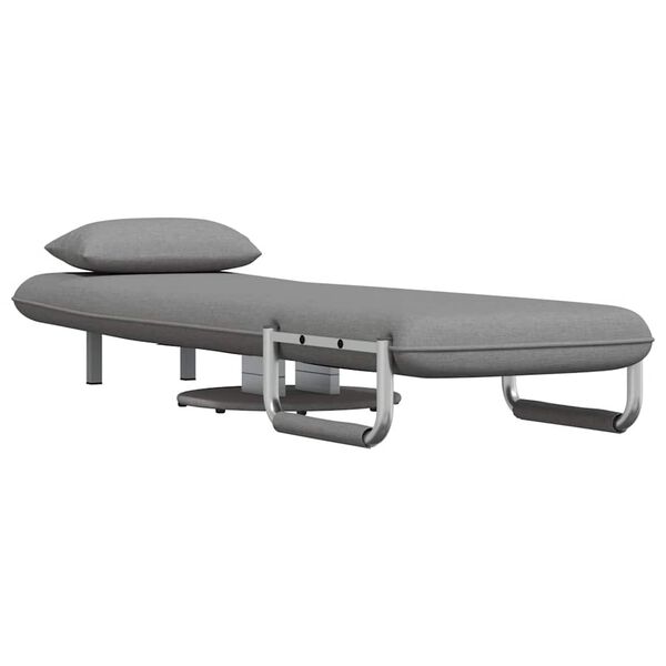 vidaXL Sedia Girevole e Divano Letto Grigio Chiaro in Tessuto