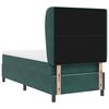 vidaXL Letto a molle con materasso Verde Scuro 190 x 90 cm Velluto