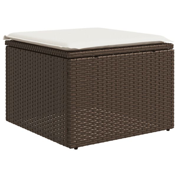 vidaXL Set Divani da Giardino 8 pz con Cuscini Marrone in Polyrattan