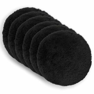vidaXL Cuscino con cuscino HEERLEN 2 pz Nero Fleece PV