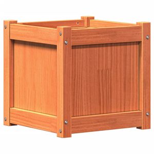 vidaXL Fioriera Giardino Marrone Cera 40x40x40 cm Legno Massello Pino