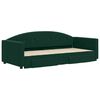 vidaXL Divano Letto Estraibile Cassetti Verde Scuro 90x200cm Velluto