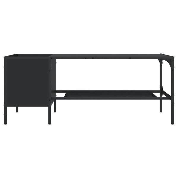 vidaXL Tavolino Salotto con Ripiano Nero 100x51x40cm Legno Multistrato