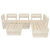 vidaXL Set Divani da Giardino su Pallet 6 pz in Legno Abete Impregnato