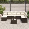 vidaXL Set Divano da Giardino con cuscino 9 pcs Grigio Poly Rattan