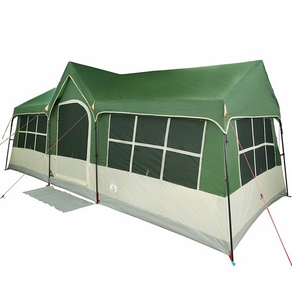 vidaXL Tenda Familiare con tetto Verde e beige 622 x 295 x 238 cm