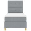 vidaXL Letto a Sorgente LED Grigio chiaro 90 x 190 cm Tessuto