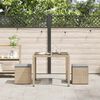 vidaXL Sgabelli Giardino con Cuscini 4pz Beige 40x40x43 cm Polyrattan