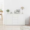vidaXL Credenza con cassetto Bianco 120 x 36 x 69 cm Legno multistrato