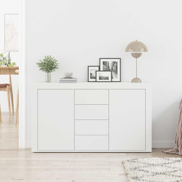 vidaXL Credenza con cassetto Bianco 120 x 36 x 69 cm Legno multistrato