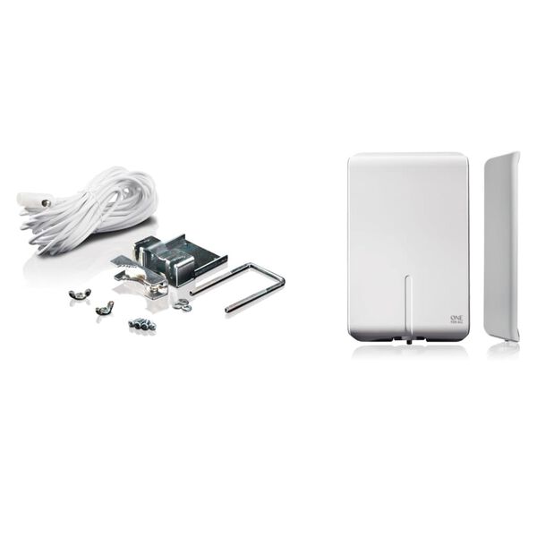 One For All Antenna TV per Esterni 27x12,1x3,6 cm Bianca